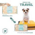 Dog Travel Cleaning Kit and Accessories - Dog Road Trip Essentials - Includes Grooming Wet Wipes and Dry Wipes, Poop Bag, Odor Spray, Pee Pads, and Gloves - Dog Mom Gifts for Women