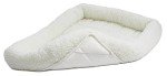 MidWest Homes for Pets Dog Bed 18L-Inch White Fleece Dog Bed or Cat Bed w/ Comfortable Bolster | Ideal for "Toy" Dog Breeds & Fits an 18-Inch Dog Crate | Easy Maintenance Machine Wash & Dry