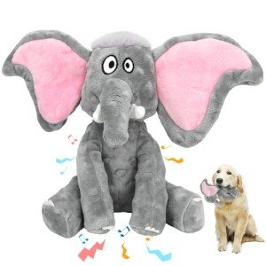 Letsmeet Plush Large Dog Toys with Squeaker and Crinkle Paper, Interactive Puppy Chew and Teeth Cleaning Toy, Pet Toys for Small, Medium and Large Dogs