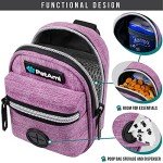 PetAmi Dog Poop Bag Holder for Leash, Dog Pet Waste Bag Dispenser For Poop with Clip for Doggie Puppy Walking Accessories Travel Camping, Dog Treat Pouch Supplies Must Have With Doggy Bag Roll, Purple