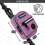 PetAmi Dog Poop Bag Holder for Leash, Dog Pet Waste Bag Dispenser For Poop with Clip for Doggie Puppy Walking Accessories Travel Camping, Dog Treat Pouch Supplies Must Have With Doggy Bag Roll, Purple