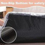 Bedfolks Waterproof Crate Bed, Plush Dog & Cat Bed with Removable Washable Cover, Faux Fur Kennel Pad, 23"x18", Dark Grey