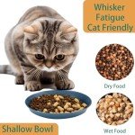 Puctstone 8 Pack Cat Bowls for Indoor, Cat Food Dish Plates, Shallow Bowl for Whisker Fatigue Friendly, Hamster, Bamboo Rat, Rabbit, Small Pets, Feeding Supplies