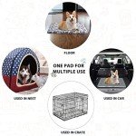 VANKEAN Dog Crate Pad Bed Mat Reversible (Cool & Warm), Sleeping Mat Dog Bed for Crate for Small Dogs and Cats, Machine Washable Crate Beds, Grey