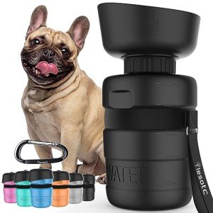 Lesotc Dog Water Bottle, Portable Dog Water Dispenser, Leak Proof Dog Travel Water Bottle, Squeeze Pet Water Bottle for Walking On The Go, Dog Hiking Accessories for Outdoor Walking, Hiking, Travel