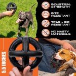 Monster K9 Indestructible Ring Ball - Lifetime Replacement - Medium & Large Breeds - Ultra Durable Dog Toy for Aggressive Chewers - Chew, Tug, & Fetch - 5.5"