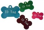 JIAKAI 20 Pcs 38MM Blank Bone Shape Pet ID ，Double Sided Blank Tag Dog Cat Pet Name Phone Number ID Tag Charm Personalized（Random Colors）
