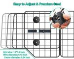 CASIMR Dog Car Barrier for SUVs, Vehicles, Trucks, Cars, Adjustable Pet Divider Cargo Area Universal-Fit, Folding Design for Easy Storage, Heavy-Duty Wire Mesh Barriers Safety Travel Accessories