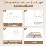 EHEYCIGA Memory Foam Dog Bed Medium Sized Dogs, Waterproof Dog Bed Orthopedic with Washable Removable Cover, Non-Slip Pet Bed Couch for Crate, 30x20x6 Inches, Beige