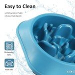YINEYA 2PCS Slow Feeder Dog Bowls, Pet Supplies That Slow Down Eating, Pet Food Bowls, Maze Dog Puzzle Feeder for Medium Breed