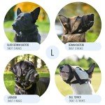 Gentle Muzzle Guard for Dogs - Prevents Biting and Unwanted Chewing Safely Secure Comfort Fit - Soft Neoprene Padding – No More Chafing – Training Guide Helps Build Bonds with Pet (L, Grey)