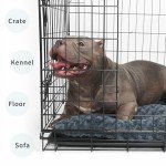 Dog Bed for Crate Washable fit Large Sized Dogs with Anti-Slip Bottom,Extra Soft 36 inch Dog Crate Pad for Dog Cages or Kennel Dog Sleeping Mat Helps Ease Pet Anxiety,Dark Grey