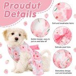 5 Pieces Dog Clothes Girl Dog Dresses Floral Puppy Dresses Pet Cat Princess Bowknot Clothes Cute Puppy Summer Outfits for Yorkie Female Cat Pets, 5 Styles(Cute Style,X-Small)