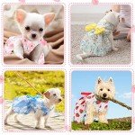 5 Pieces Dog Clothes Girl Dog Dresses Floral Puppy Dresses Pet Cat Princess Bowknot Clothes Cute Puppy Summer Outfits for Yorkie Female Cat Pets, 5 Styles(Cute Style,X-Small)