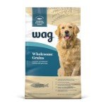 Amazon Brand - Wag Adult Premium Nutrition Dry Dog Food, Supports Stomach and Skin Health, Salmon and Brown Rice, 30 lb Bag