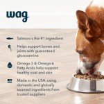 Amazon Brand - Wag Adult Premium Nutrition Dry Dog Food, Supports Stomach and Skin Health, Salmon and Brown Rice, 30 lb Bag