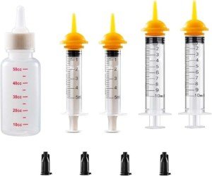 Pet Nursing Bottle, Nursing Bottle Kits, Replacement Cat Feeding Bottles for Newborn Kittens, Puppies, Rabbits, Small Animals Dog