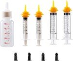 Pet Nursing Bottle, Nursing Bottle Kits, Replacement Cat Feeding Bottles for Newborn Kittens, Puppies, Rabbits, Small Animals Dog