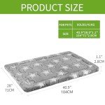 EMPSIGN Dog Crate Pad - Reversible Kennel Mat (Cool & Warm), Machine Washable, Cozy Star Pattern Sleeping Pad for Small Medium Large Dogs, All-Season Pet Bed, Suitable for 36"x24" Dog Crate, Grey