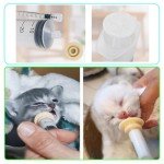 Kitten Feeding Nipples and Nursing Syringe, 18PCS Reusable Newborn Pet Supplies, Including 4PCS O-Ring Syringe (1 3 5cc), 10PCS Kittens Nipple for Small Breed Puppies/Kittens/Squirrels.