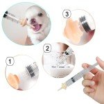 Kitten Feeding Nipples and Nursing Syringe, 18PCS Reusable Newborn Pet Supplies, Including 4PCS O-Ring Syringe (1 3 5cc), 10PCS Kittens Nipple for Small Breed Puppies/Kittens/Squirrels.