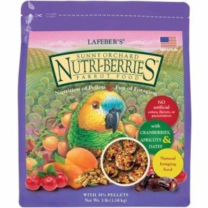 LAFEBER'S Sunny Orchard Nutri-Berries Pet Bird Food, Made with Non-GMO and Human-Grade Ingredients, for Parrots, 3 lb