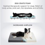 Bedsure Dog Bed for Large Dogs - Orthopedic Waterproof Puppy Beds with Removable Washable Cover, Egg Crate Foam Pet Mat, Suitable for Pet Up to 65 lbs