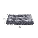 Amazon Basics Cat and Dog Bed and Crate Pad, Machine Washable, Indoor, 23 x 18 x 2.5 inches, Gray