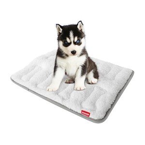 Dog Crate Mat(24" X 18"), Small Dog Bed for Crate, Soft Plush Dog Bed Pad Machine Washable Crate Pad, Dog Sleeping Mat with Anti Slip Bottom