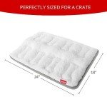 Dog Crate Mat(24" X 18"), Small Dog Bed for Crate, Soft Plush Dog Bed Pad Machine Washable Crate Pad, Dog Sleeping Mat with Anti Slip Bottom