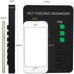 YARKOR Pet Feeding Reminder Magnetic Reminder Sticker, Daily Indication Chart Feed Your Pets, Easy to Stick on Any Smooth Surface - Better Care for Your Pets (Black)