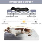 INVENHO Orthopedic Dog Bed - XL Washable Dog Sofa with Egg-Crate Foam, Waterproof Lining and Non-Skid Bottom
