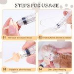 Vaokin 8PCS Silicone Feeding Nipples with Professional Reusable Kitten Feeding Syringes for Newborn Kittens, Puppies, Pets, Wildlife, Rabbits, Squirrel,Small Animals (3 Small+5 Medium+5 Syringes)