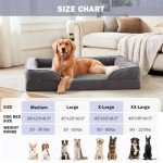 INVENHO Orthopedic Dog Bed - XL Washable Dog Sofa with Egg-Crate Foam, Waterproof Lining and Non-Skid Bottom