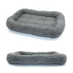 Enjoying Plush Cat Bed Mat 10" x 15" Pet Cushion With Pillow for Puppy Curling Sleep, Pad for Carrier/Crate, Dog Self-Warm Bed, Antiskid Bottom, Small