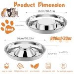 4 Pack Stainless Steel Dog Bowls, Metal Dog Food and Water Bowl Set for Small Dogs Cats, Puppy Feeders for Multiple Puppies Kittens, Whelping Supplies
