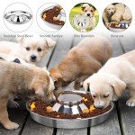 4 Pack Stainless Steel Dog Bowls, Metal Dog Food and Water Bowl Set for Small Dogs Cats, Puppy Feeders for Multiple Puppies Kittens, Whelping Supplies