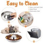 4 Pack Stainless Steel Dog Bowls, Metal Dog Food and Water Bowl Set for Small Dogs Cats, Puppy Feeders for Multiple Puppies Kittens, Whelping Supplies