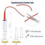 Kitten Bottle Feeding Kit, Pet Bottle, Silicone Nipples, 10 FR Feeding Tube, Pet Pill Shooter, Aspirator Bulb, Small Animal Feeding Supplies, for Tiny Animal, Kitten, Puppy, Rabbit, Squirrels