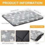 VitalCozy 4 Pcs Dog Bed Mat Crate Pad Reversible Mat Machine Washable Bed Star Pet Sleeping Kennel Pad for Crate for Small, Medium, Large Dog(18 x 24 x 1.6 Inch,Gray)