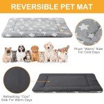 VitalCozy 4 Pcs Dog Bed Mat Crate Pad Reversible Mat Machine Washable Bed Star Pet Sleeping Kennel Pad for Crate for Small, Medium, Large Dog(18 x 24 x 1.6 Inch,Gray)