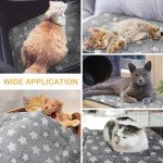 VitalCozy 4 Pcs Dog Bed Mat Crate Pad Reversible Mat Machine Washable Bed Star Pet Sleeping Kennel Pad for Crate for Small, Medium, Large Dog(18 x 24 x 1.6 Inch,Gray)