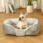 Dog Beds Small Medium Large Size Dog, Rectangle Cat Bed for Indoor Crate Sofa and Backseat of a Car, Non-Slip Bottom Breathable Soft Couch