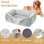 Dog Beds Small Medium Large Size Dog, Rectangle Cat Bed for Indoor Crate Sofa and Backseat of a Car, Non-Slip Bottom Breathable Soft Couch