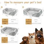 Dog Beds Small Medium Large Size Dog, Rectangle Cat Bed for Indoor Crate Sofa and Backseat of a Car, Non-Slip Bottom Breathable Soft Couch