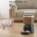 PawPoll Automatic Cat Feeder and Water Dispenser - Timed Pet Dry Food Dispenser Programmable Portion Control Pet Feeder Dual Power Supply Cats Food Dispenser with Desiccant Bag