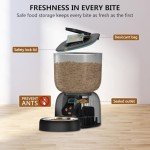 PawPoll Automatic Cat Feeder and Water Dispenser - Timed Pet Dry Food Dispenser Programmable Portion Control Pet Feeder Dual Power Supply Cats Food Dispenser with Desiccant Bag
