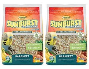 Higgins 2 Pack of Sunburst Gourmet Blend Parakeet Food, 2 Pounds Each, with Protein Egg Food