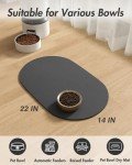 Absorbent Dog Food and Water Bowl Mat - Quick Dry, No Stains Feeding Mat for Messy Drinkers - Pet Supplies Accessories