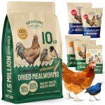Hatortempt Bulk Dried Mealworms, 10 Lbs – Non-GMO Mealworms for Chicken & Birds - Insect Protein for Poultry Feed - Worms for Chickens, Laying Hens, Quail, Ducks - Bird Seed Alternative